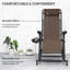 Fauteuil inclinable pliant, fauteuil zéro gravité, chaise berçante extérieure avec coussin, porte-gobelet et porte-téléphone, noir-2143209053