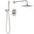Modern Round 2-setting Shower Faucet Set, Rain Shower System, Shower Head With Handheld Sprayer-124403571