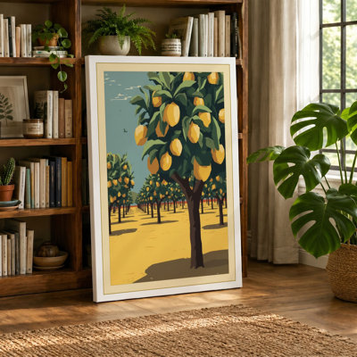 Lemon Grove Harvest Vintage - Wrapped Canvas