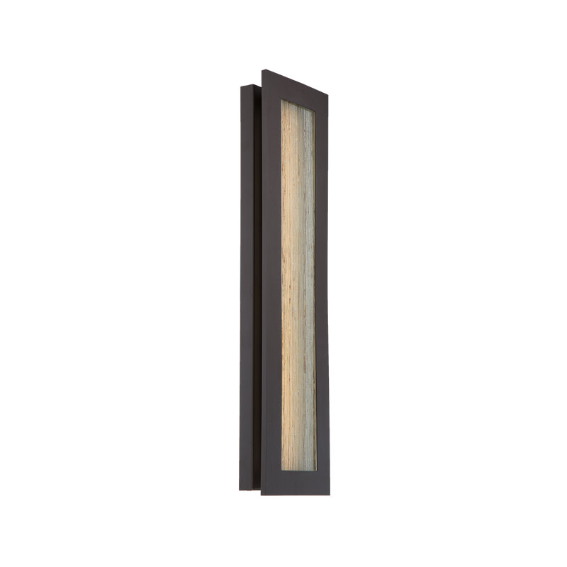 Bronze Art Glass Dimmable LED Wall Sconce - 18" H x 7" W