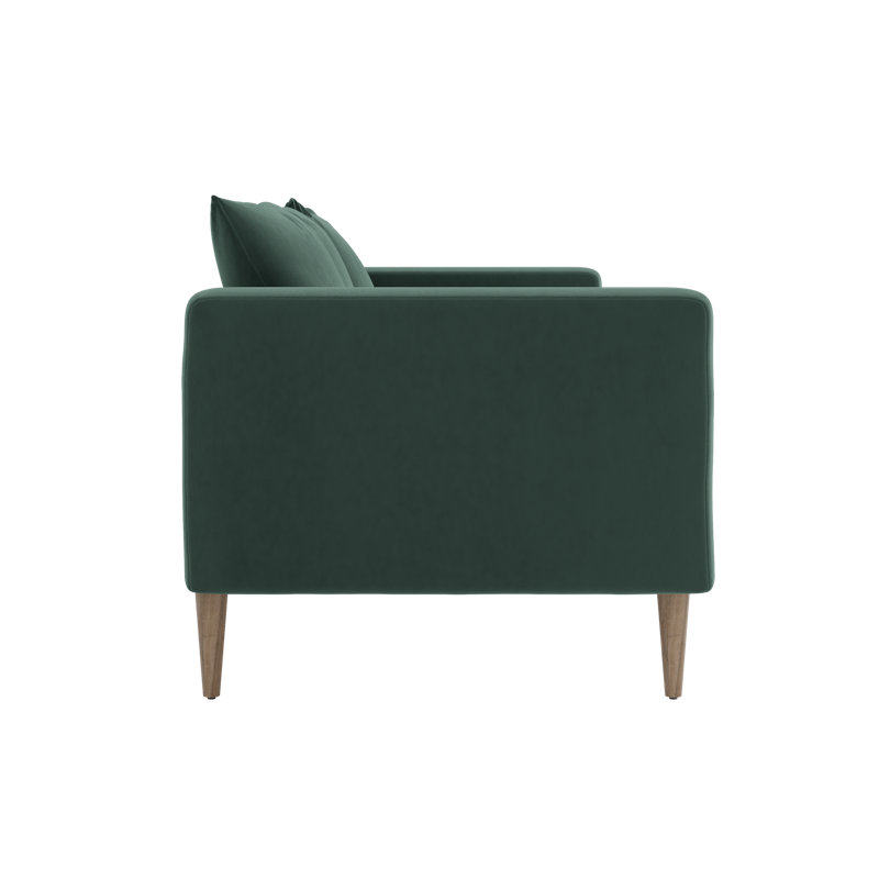 Essential Sofa, Seafoam Recycled Velvet, Natural