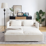 65" Convertible Sleeper Sofa with Cushions