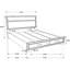 Lit double double avec rangement, plateforme à lattes et bois franc asiatique + panneau de rangement stratifié en bois massif, tiroirs ornés de cristaux, pas de fondation séparée nécessaire-820284184