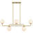Idaya 5-Light Brushed Gold Island Light