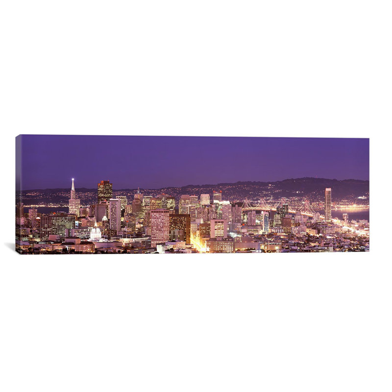 « san francisco, californie », reproduction de photo sur toile, H 20 po x l 60 po x P 1,5 po, Toile tendue