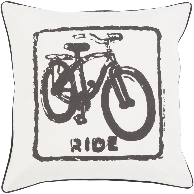 Housse de coussin 100% coton Big Kid Blocks, 20 po X 20 po, Ivoire / lime, Duvet