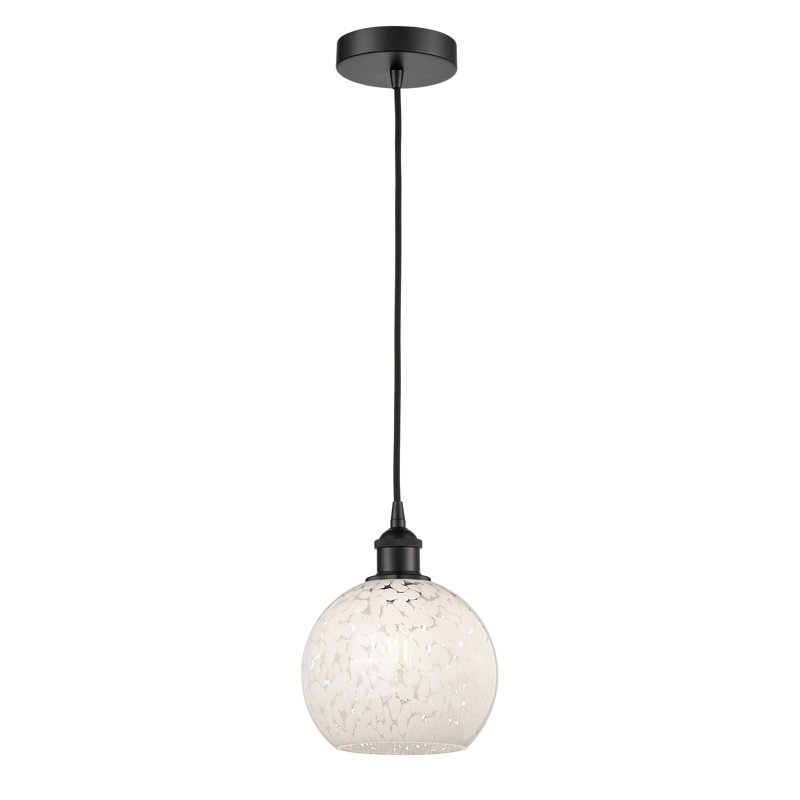 Adalaina 1 - Light Single Pendant, Matte Black, 10" H x 8" W x 8" D