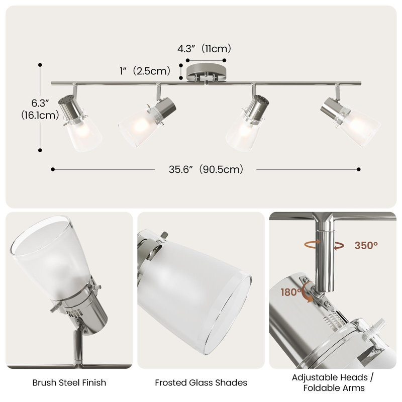 35.6cm 4 -Light Track Kit