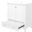 Meuble-lavabo blanc avec tiroir, rangement fonctionnel et lavabo en bois massif 30 po-1264165600