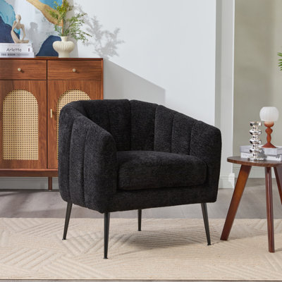 Fauteuil demi-tonneau capitonné 29,9 po