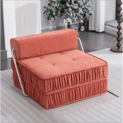 Canapé pliant, fauteuil futon, canapé convertible et matelas pour salon, chambre d'amis, bureau personnel, appartement, petit espace, coussin de dossier amovible.