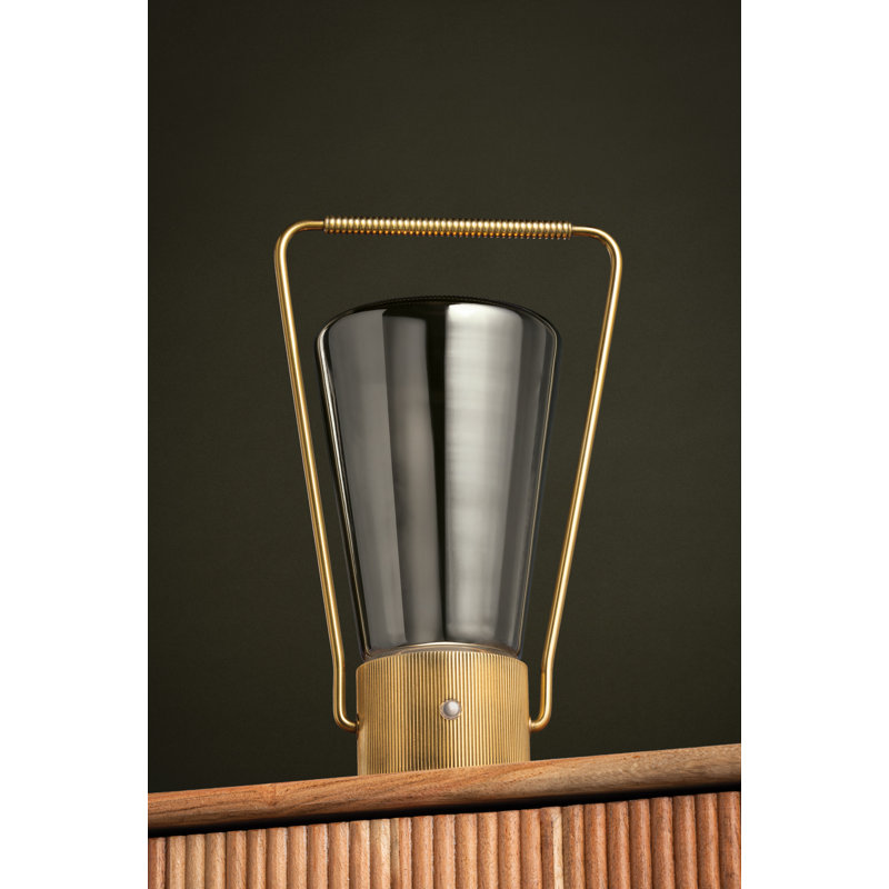 Booker Rechargeable Table Lamp in Aged Brass