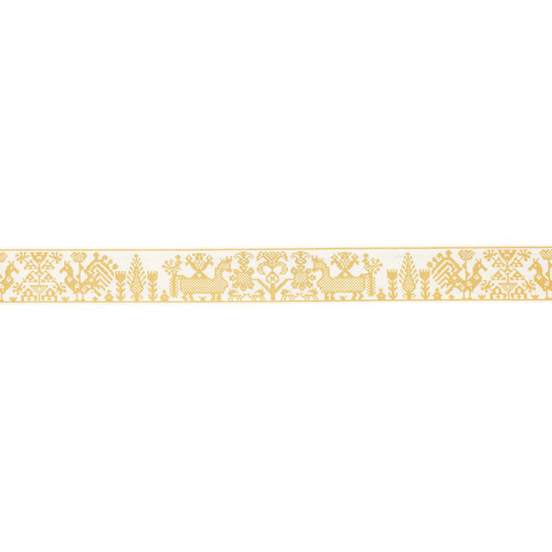 Tarpan Embroidered Tape, Yellow