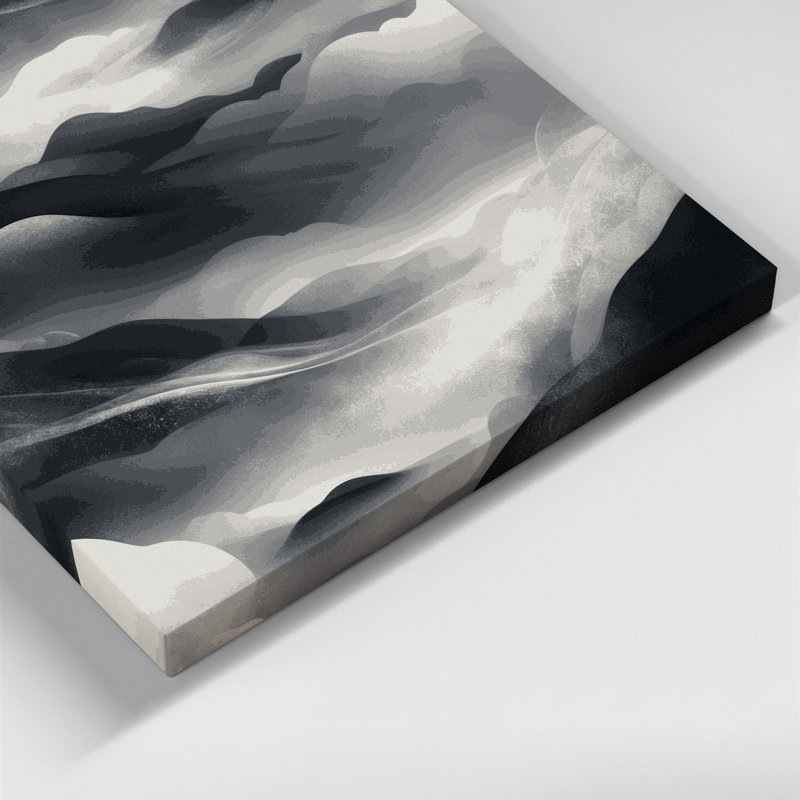 «Abstract Landscape 88», art mural sur toile grise, H 16 po x l 16 po