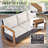 Drazen Outdoor Wicker Sofa Set - 3-Seat Sofa & 2 Ottomans For Patios & Gardens-1089863236-1089863235