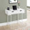 Bureau d'ordinateur, bureau personnel, ordinateur portable, tiroirs de rangement, L 48 po, bureau, stratifié blanc, métal blanc, contemporain, moderne
