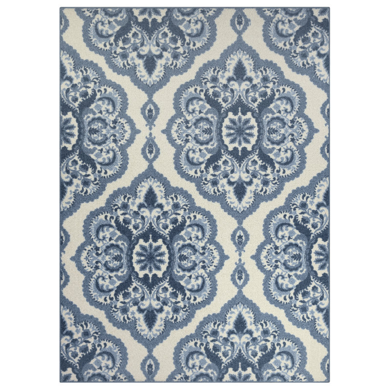 Hertel Damask Indoor Rug, Rectangle 5' x 7'