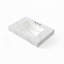 Comptoir en pierre frittée blanche de Carrare de 30 pouces et lavabo encastré en céramique avec trois trous prépercés pour robinetterie standard-134796033-134796035