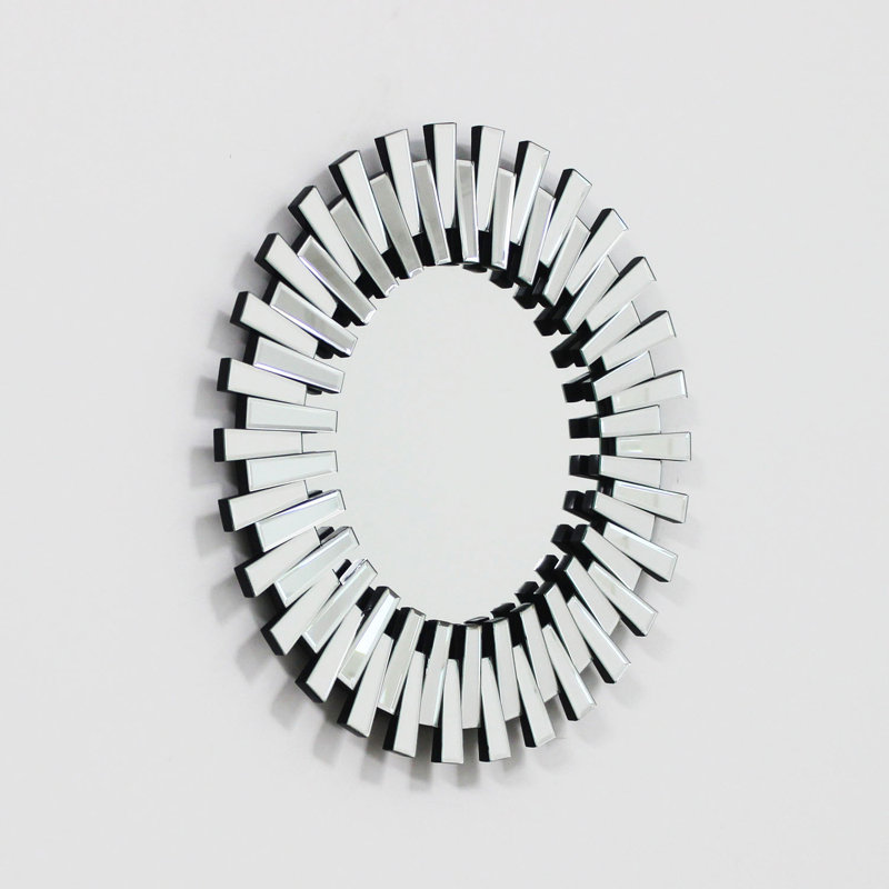 Rachon Glass Sunburst Mirror, 24" x 24"