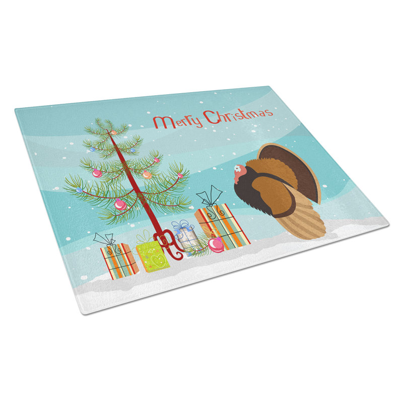 Planche à découper de noël en verre trempé caroline de la turquie
