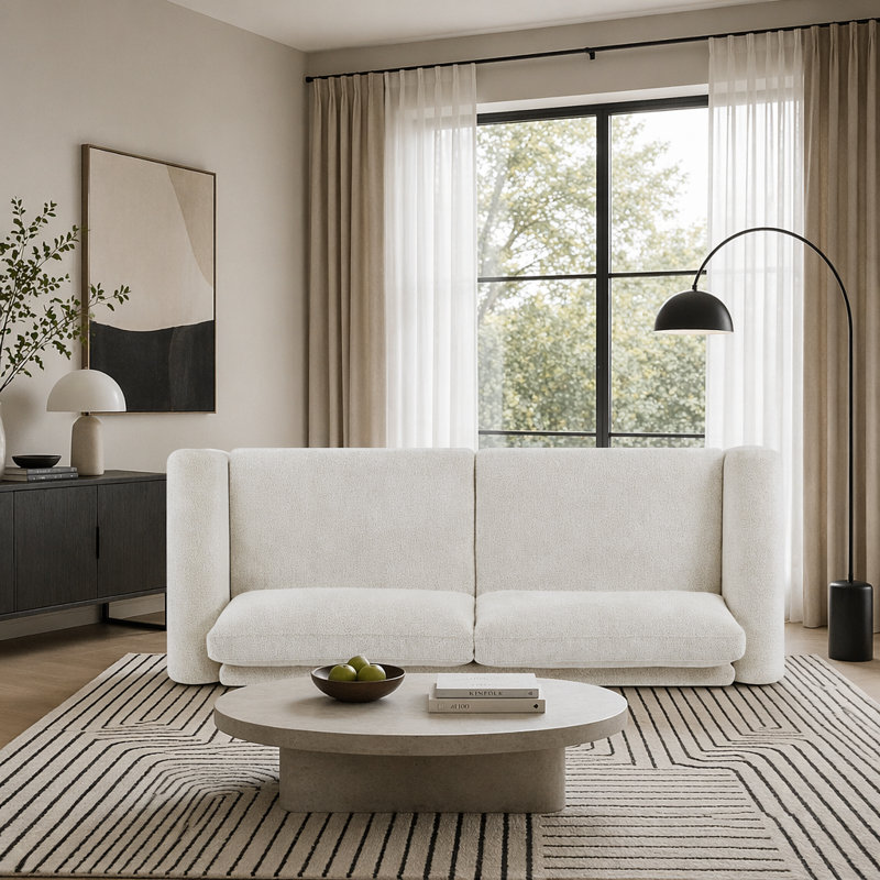 Canapé 3 places en chenille, Beige