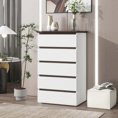 Armoire de rangement, commode à 5 tiroirs