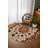 Albasa Collection Digital Print Cotton-Polyester Orange Brown Beige Moroccan Rug-1780734580