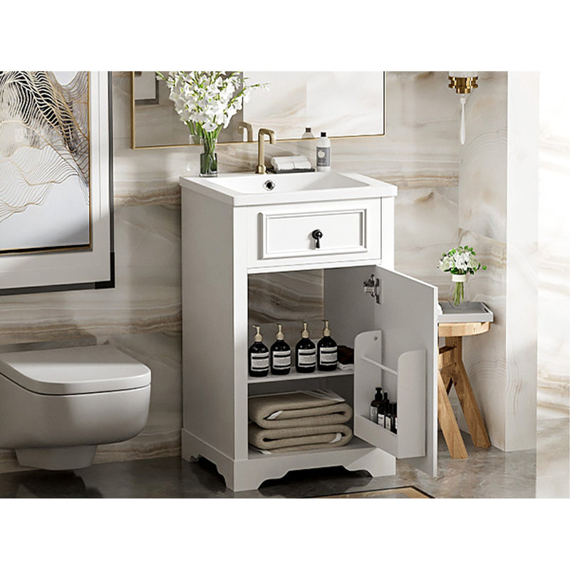 Stylish Bathroom Vanity With Functional Features For A Practical Bathroom, White