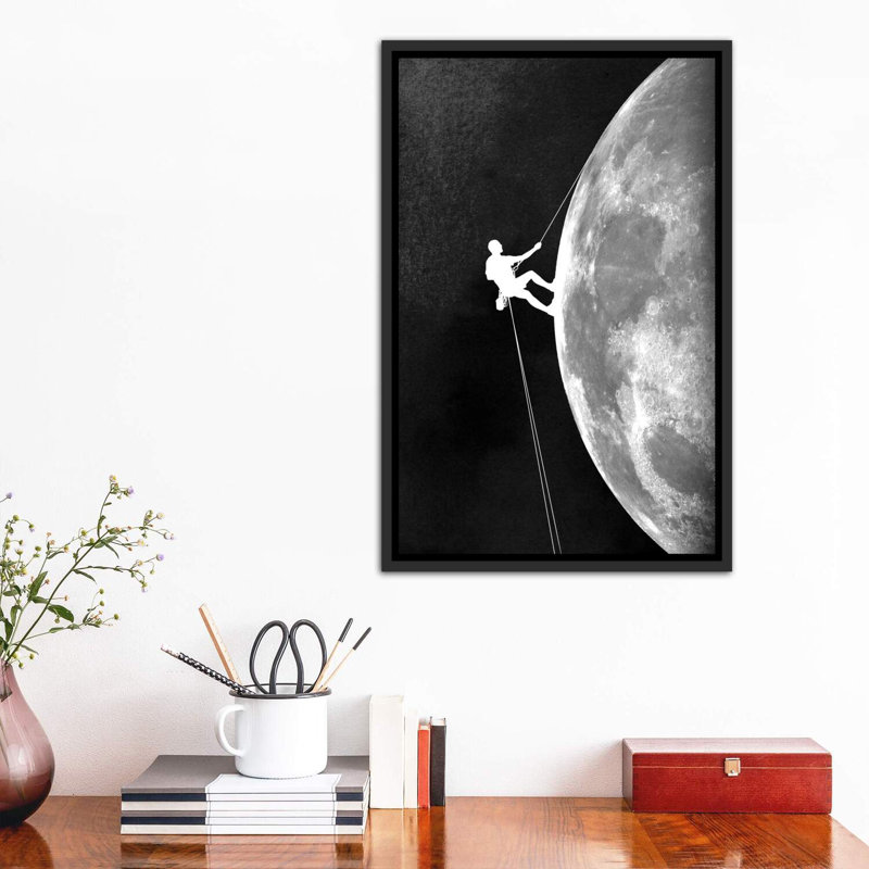 " Ascent " by Rob Dobi, 40" H x 60" W x 1.5" D, Distressed Black Frame