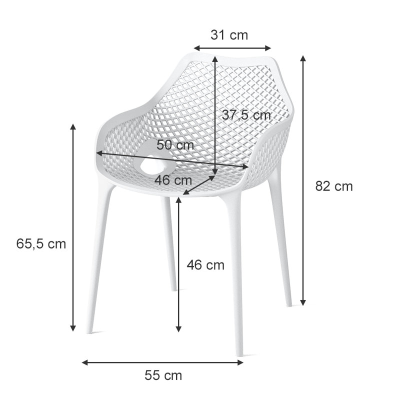 Athalia Patio Dining, White