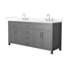Meuble-lavabo double autoportant 72 po avec plateau en quartz Beckett-108352128-108352122-108352124