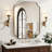 Rectangular Bathroom Vanity Mirror with Scalloped Corners – Stainless Steel Frame-1408244798-1392724902