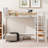 Orenda Metal Loft Bed With Upper Grid Storage Shelf And Lateral Storage Ladder-1574784600-1574784602