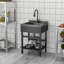 Évier utilitaire 24 po en acier inoxydable avec robinet et drain de cuisine L 24 po-132627162