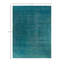 Tapis unique noué à la main Fine Vibrance - bleu, 9 pi 4 po x 12 pi 4 po