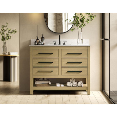 Meuble-lavabo simple 42 po_Moderne_VF60542-BS