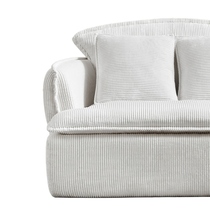 Fauteuil convertible avec velours côtelé - Idéal pour les espaces de vie compacts, le repose-pieds ajoute du style au dortoir.