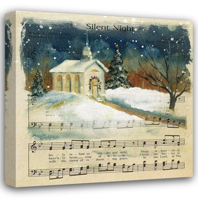 «The Holiday Aisle® Robinson, Carol», art sur toile tendu: Silent Night (25_42458)