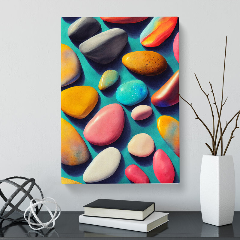 Colourful Pebbles Vol.2 - Wrapped Canvas, 76cm H x 50cm W x 3cm D