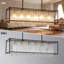 Lustre moderne en cristal noir avec hauteur réglable, luminaire suspendu rectangulaire à 6 lumières pour îlot de cuisine salon