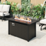 Shifrah Rectangle Steel Smokeless Fire Pit Table