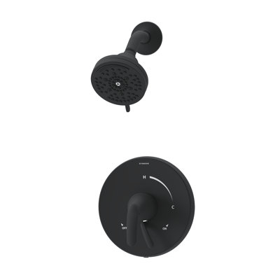 Ensemble de garniture de douche à fixation murale Elm avec contrôle de volume