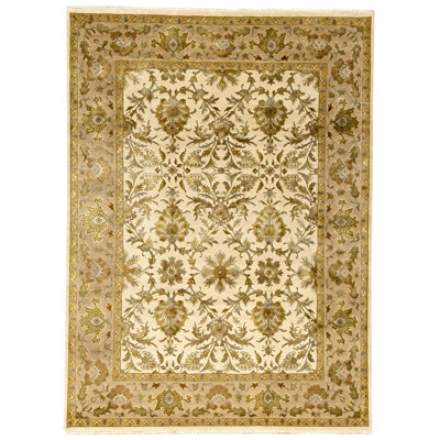Handmade Silk and Wool Oriental Area Rug