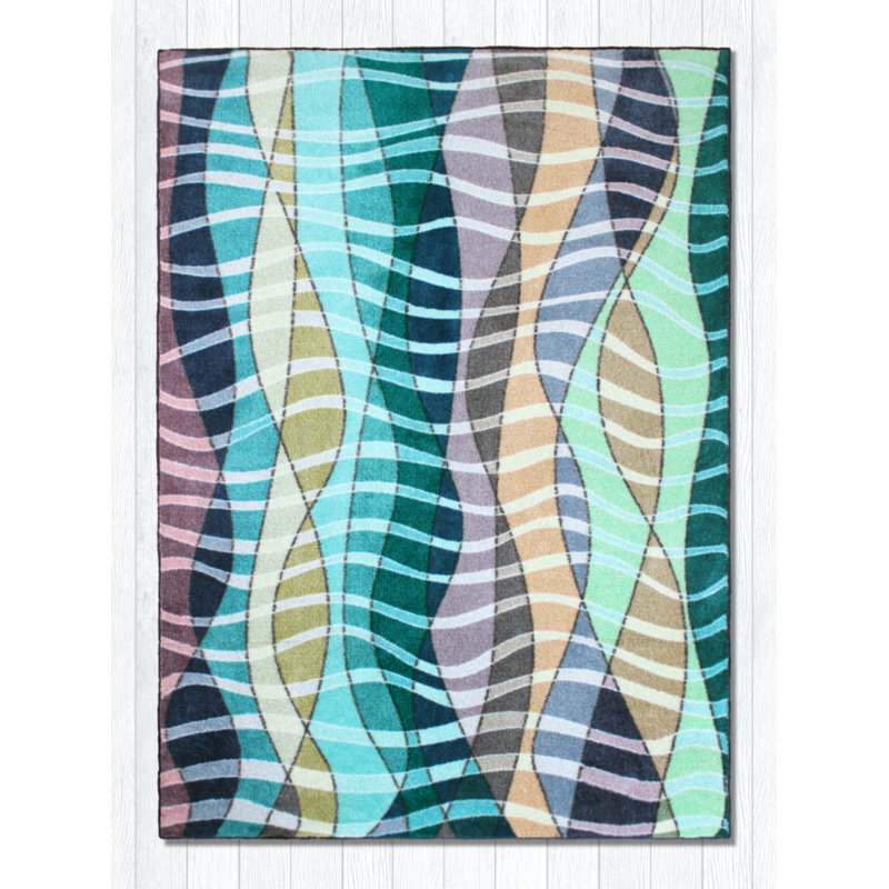 Tapis vert / gris Berkhamstead, Rectangle 3 pi 9 po x 5 pi 5 po