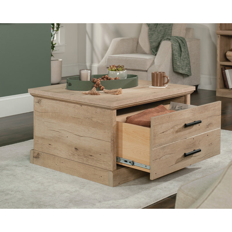 Table basse avec rangement Gilud, Chêne avec apprêt