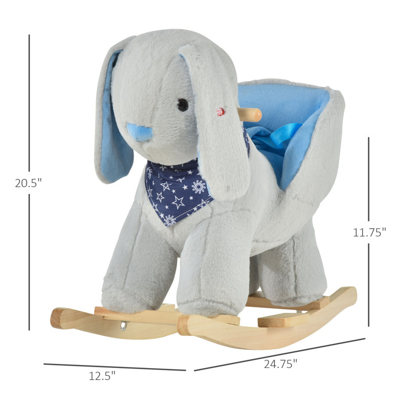 Chaise berçante grise pour tout-petits avec siège en tissu doux et structure en acier