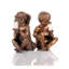 Solar Bronze Effect Statues Girl and Boy