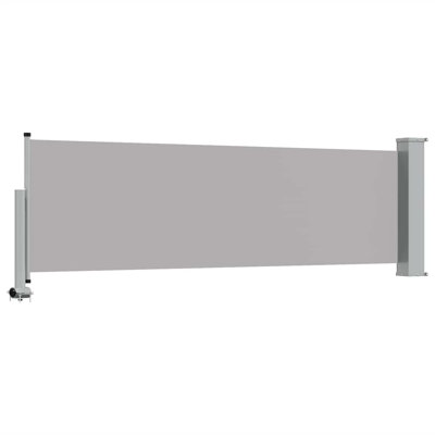 vidaXL Patio Retractable Side Awning 31.5"x118.1" Gray