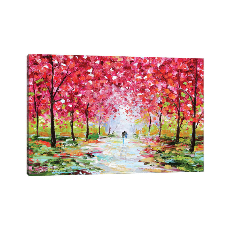 Uptown Art Spring Romance 1 Piece Wrapped Canvas Painting, 30.48 cm H x 45.72 cm W