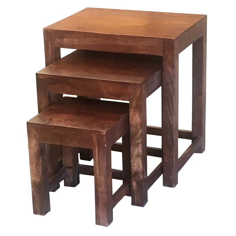 Quinton Solid Wood Pedestal End Table